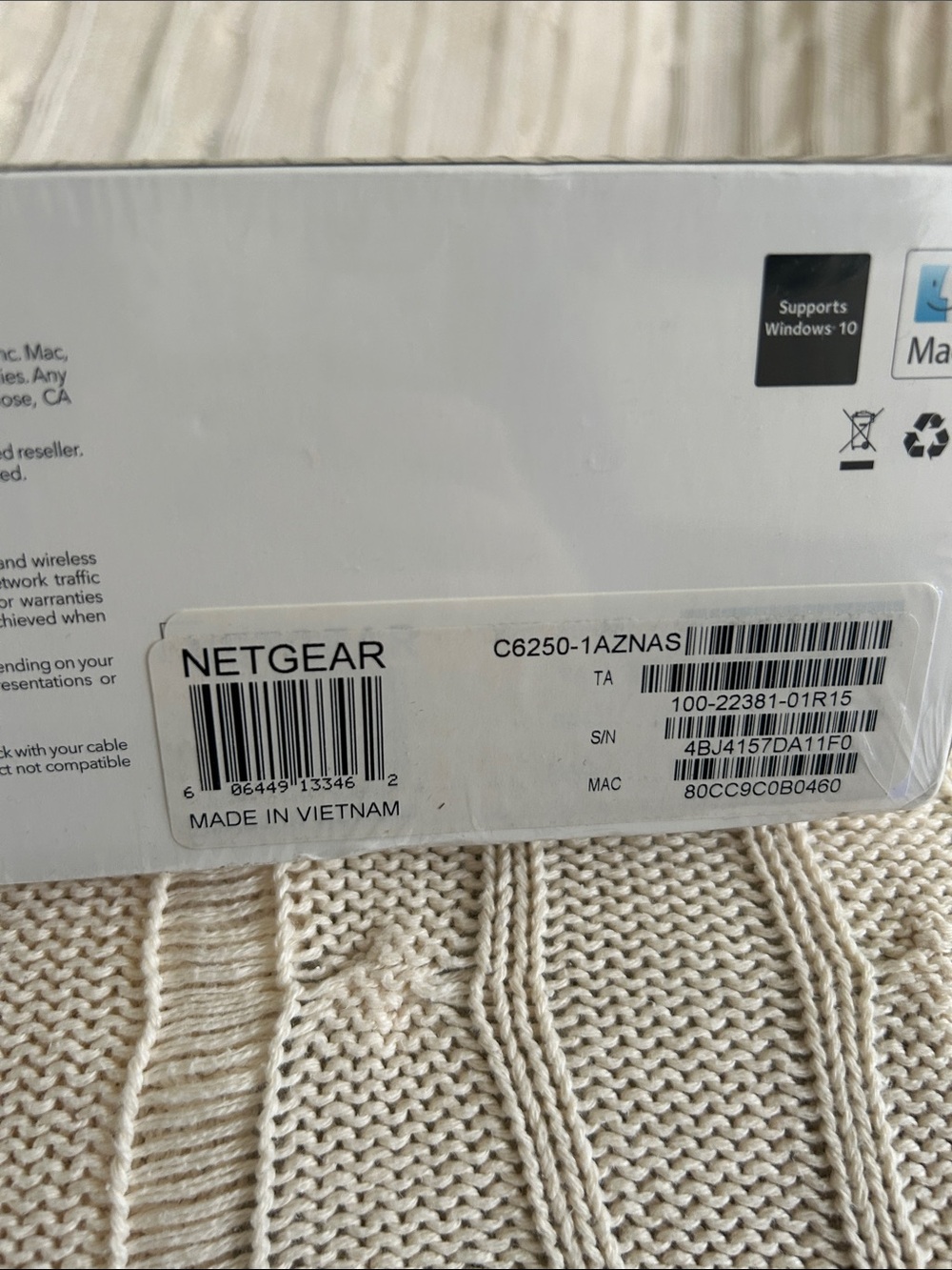 NETGEAR Black AC1600 WiFi Cable Modem Router - Picture 3 of 3